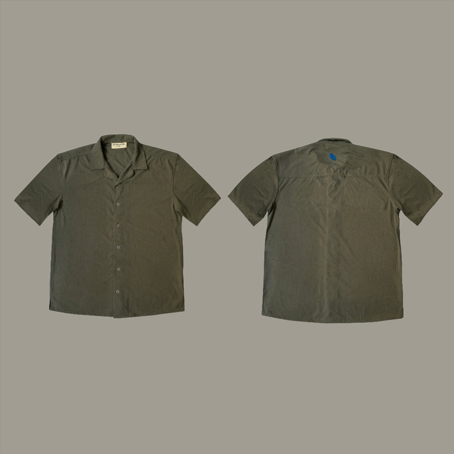 Olive green jacquard shirt