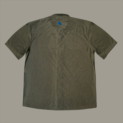 Olive green jacquard shirt