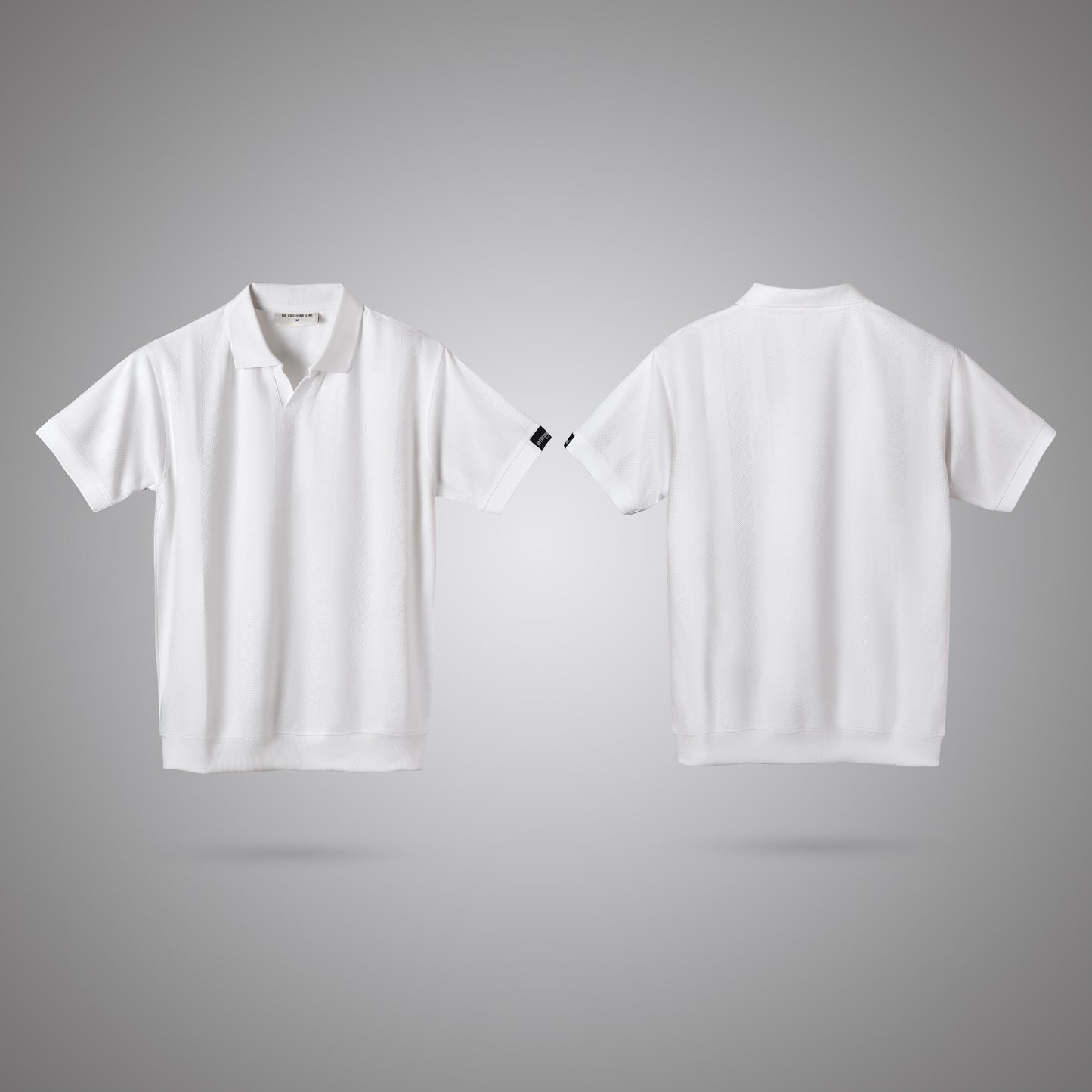 White V-neck Polo